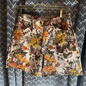 Wrangler floral high rise cowboy shorts